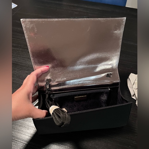 NWT J.Renee Plum/Black Muted Iridescent Evening Bag - Picture 3 of 5